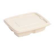VIK® 650 ML Rectangle ZM Disposable Food Containers Box With Lids Biodegradable Bagasse (PACK 0F 600 PCS) - Image 5
