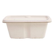 VIK® 1000 ML Rectangle ZM Disposable Food Containers Box With Lid, Biodegradable Bagasse (PACK 0F 600 PCS) - Image 6