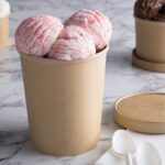 VIK® 750 ML Round Disposable Kraft Paper Food Containers Box With Lids, Biodegradable (PACK OF 1000)