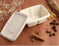 VIK® 1000 ML Rectangle ZM Disposable Food Containers Box With Lid, Biodegradable Bagasse (PACK 0F 600 PCS) - Image 2
