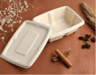 VIK® 650 ML Rectangle ZM Disposable Food Containers Box With Lids Biodegradable Bagasse (PACK 0F 600 PCS) - Image 2