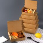 VIK 900 ML Meal Paper Box, Biodegradable