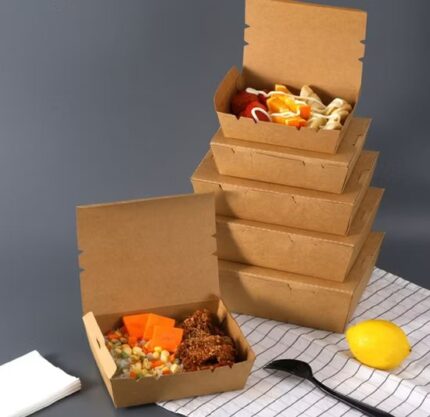 VIK 900 ML Meal Paper Box, Biodegradable