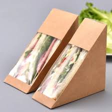 VIK Sandwich Box made of Kraft Paper, Brown in colour, Biodegradable